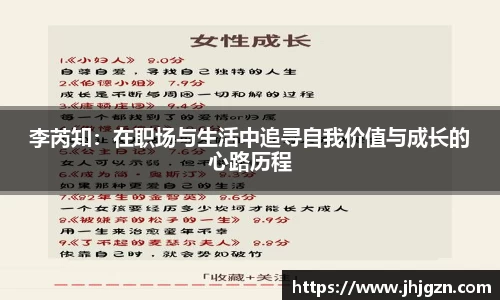 李芮知：在职场与生活中追寻自我价值与成长的心路历程